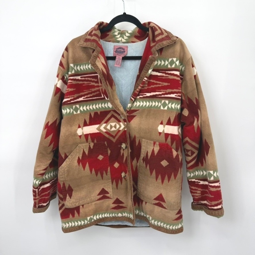 Vintage Cambridge Country Store Aztec Jacket Women S Cotton Southwestern Western